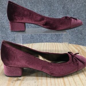 Elegant Velvet Burgundy Women's Shoes size 9